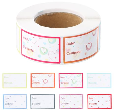 500 Pcs Etiketten Selbstklebend, Aufkleber Beschriften Öl Wasserfest 40x25mm, Klebeetiketten Personalisiert Namensetiketten Schule Gefrierschrank Etiketten, Gefrieretiketten Rolle Gläser Marmelade (C)