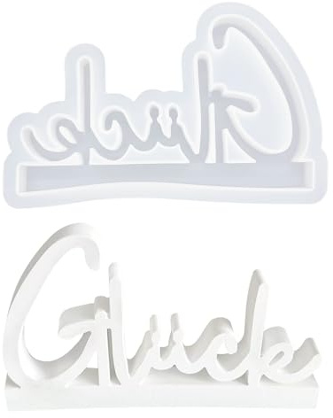 Vordpe Silikonformen Gießformen, DIY Harz Gießform Kerzenhalter, Gießformen Silikon, Gipsformen zum Gießen, Gips zum Gießen, Silikon Gießform Kerzenhalter (Gluck)