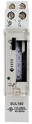DIIOOMIEEU Minuterie mécanique de 15 minutes, programmable 24 heures, minuteur DIN, instruments d'analyse de mesure