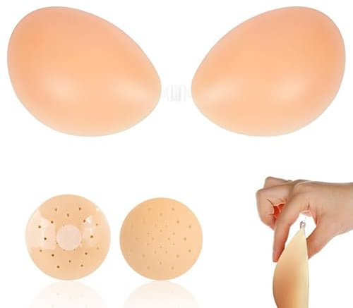 Reggiseno Adesivo,Reggiseno Push Up Invisibile in Silicone,Reggiseno Senza Spalline,Riutilizzabile Invisibile,per Abiti da Sposa, Damigelle Donore Abito da Sera Adatto Tutti Tipi Abbigliamento-B