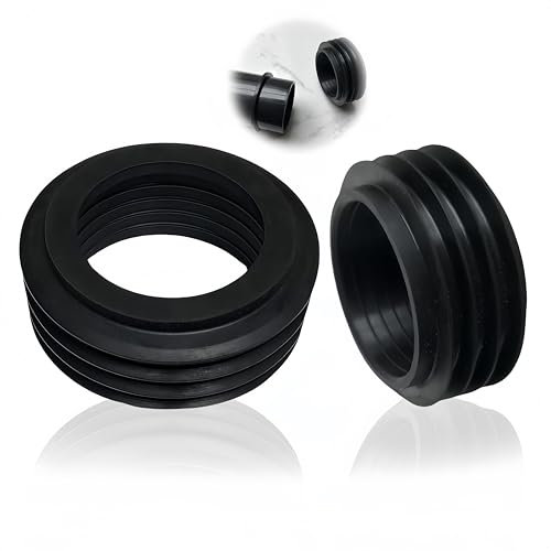 Connettore per Tubo di Scarico WC, Manicotto in Gomma per Cassetta di Scarico da Incasso, Diametro Interno 36-45 mm, Diametro Esterno 60 mm, Altezza 26 mm,manicotto in gomma flessibile, Colore Nero