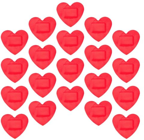 Abaodam 20piezas Apósitos Para Heridas Forma De Corazón Parches Autoadhesivos Pequeños Para Cuidado De Heridas Apósitos Protectores Para Primeros Auxilios Actividades Al Aire Unidades