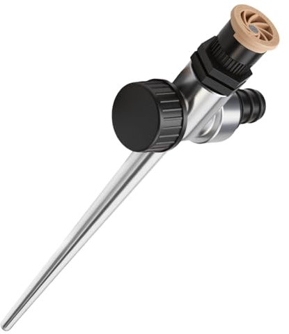 Irrigatore Giardino Per Irrigazione da Giardino Con Ugello Rotondo Regolabile Raggio D'azione da 0 a 360 Gradi, Irrigatore A Settore per Prati Aiuole e Aree Verdi, Raggio d'azione Fino a 12m