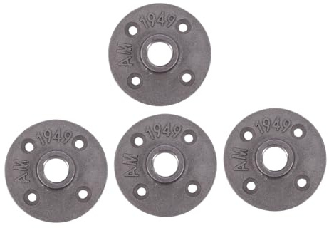 iplusmile 4 Pezzi Flangia Industriale Ghisa per Arredamento Vintage da Raccordi Malleabili per e Decorazioni Facile Installazione con Standard per e