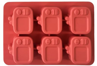 BommFu Molde De Hielo Para Cócteles | Cubitera de Silicona con Forma de TV,Herramienta Reutilizable para Bebidas con Tapa y 6 Cavidades para Hogar Cocina Restaurante Clima Caluroso