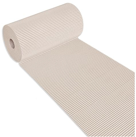 emmevi Soft Rubber Mat for Swimming Pool, 15 m Roll, Multi-Purpose Under Glass Sink Beige