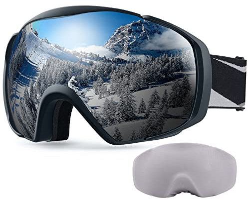 OutdoorMaster Maschera Sci Modello Classic OTG - Lenti Anti-Appannamento e Protezione UV400 - Compatibile con Casco e Occhiali da Vista