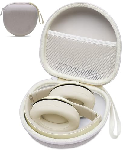 L LTGEM Hard Headphone Case for Anker Soundcore Q20i Beats KVIDIO JLab TOZO Foldable Headphones Beige
