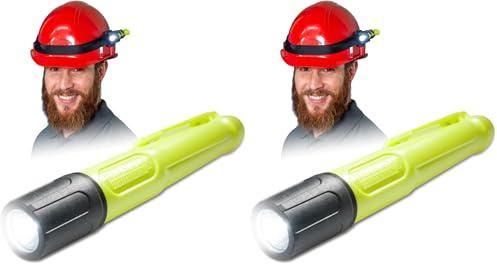 Parat PARALUX PX3 | EX-geschützte LED Sicherheitsleuchte für Zone 2 | 60 Lumen CREE LED Taschenlampe | Wasserdicht & Staubdicht | Robustes Polycarbonat-Gehäuse mit Gürtelfixierung (Packung mit 2)