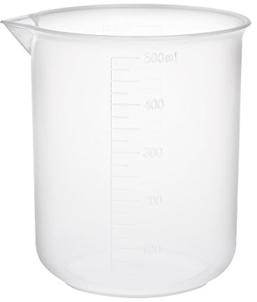 sourcingmap Measuring Cup 500ml PP Plastic Graduated Beaker Transparent for Lab Kitchen liquids