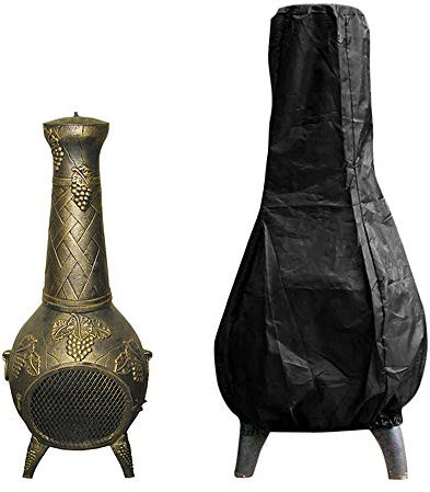 122 cm Chauffe Terrasse Housse Extérieur Brasero,Bâche pour Chauffage de terrasse Housse de Chauffage d'extérieur pour terrasse - Imperméable - Protection Contre la Pluie, Le Soleil et Les UV - Noir