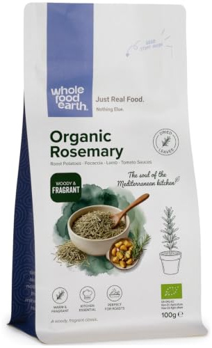 Wholefood Earth Organic Dried Rosemary 100 g | GMO Free | Certified Organic