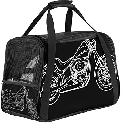 Haustier-Tragetasche, für Sport, Motorrad, Motorrad, weiche Seiten, für Haustiere, für Corgi, Katzen, Hunde, Welpen, bequem, tragbar, faltbar, von Fluggesellschaften zugelassen