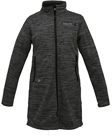 Deproc Active lätt softskalrock för damer, kort kappa, vindstopp, softskaljacka, övergångsjacka, ELMSDALE LONG II, antracit, 38