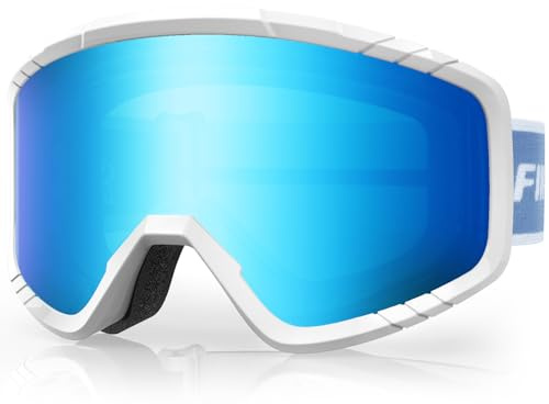 Findway Skibrille, Snowboard Brille für Brillenträger Herren Damen Erwachsene Jugendliche, OTG, UV-Schutz Kompatibler Helm, Anti Fog Erwachsene Ski Goggles für Skifahren/Skaten/Schneemobil