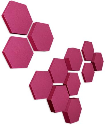 platino24 Akustikpaneele 12 Elemente Edition LOFT 3D I Ø 300mm Akustikplatten Schalldämmung Wand & Decke I Akustikschaum Schall-Absorber aus Basotect 30-70mm mit farbiger Akustikbeschichtung