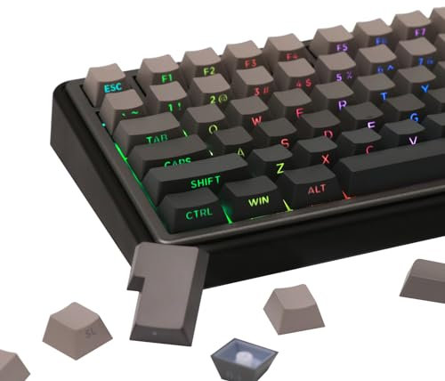 EPOMAKER 133-Key Double-shot Side-printed PBT Cherry Profile Keycap Set for Mechanical Gaming Keyboard, Compatible with ANSI Layout, MX-Clone Switches Gateron/Kailh Switch (Smokey Grey)