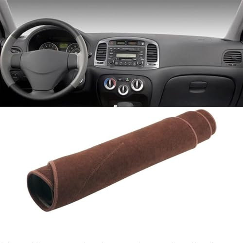 Car Interior Accessories Für Hyundai Für Accent 2006 2007 2008 2009 2010 2011 Auto Dashboard Abdeckung Vermeiden Licht Pad Sonnenschutz Fall Nicht-Slip Centre Console Dashboard Cover (Color : Brown)