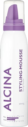 ALCINA Styling-Mousse Aerosol | 1 x 150 ml | Für sichtbar mehr Volumen, intensiven Glanz und fühlbare Geschmeidigkeit | Starker Halt und Volumen | Ohne zu verkleben