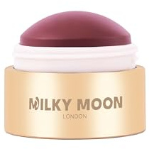 Milky Moon London Stellar Cheeks Cream Blush, Long-lasting, Lightweight Formula for Cheeks, Lips & Eyes, Infused with Coconut & Jojoba, Dried Rose