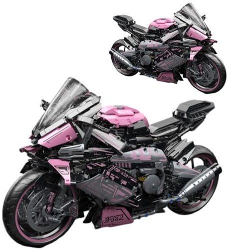 highdar Technik Motorrad Spielzeug Modellbausatz for BMW, 800+ Klemmbausteine Supermotorrad Bausteine, Geländemotorrad Kreatives STEM Bausatz Geschenk für Erwachsene Sammler Kinder