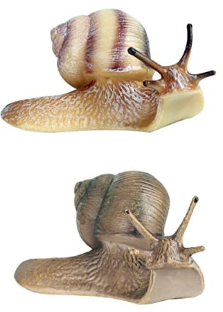 COLLBATH 4 Pièces Ornements Solides D'escargot Support D'extincteur Escargot en Peluche Nains De Jardin Drôles Jouets De Nappe Phréatique Ornement De Paysage Miniature Matériau Plastique