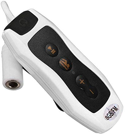 Mini lettore musicale MP3 impermeabile IPX8 Radio FM 4G/8G Clip Design Sport Running Nuoto Immersioni Lettore Musicale 8G Bianco