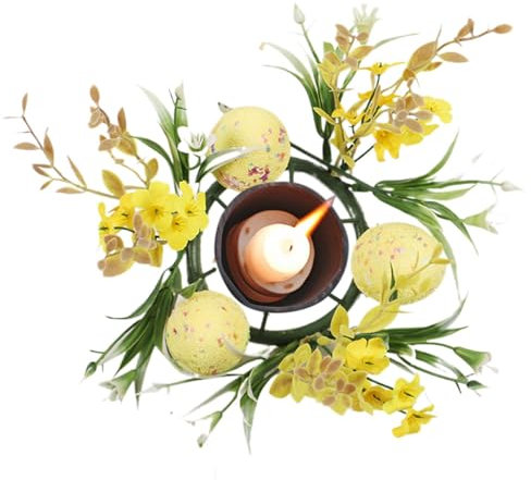 Anelli per candele pasquali, anello decorativo per candela, ghirlande per candele primaverili, anello porta candele pasquali, ghirlande di candele per vacanze di Pasqua