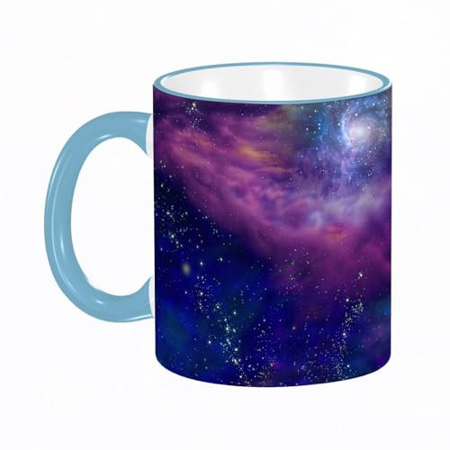 YOIUE Funny Coffee Mug - 11Oz Cups 330ml - Colored Mug Cup - Gift for Birthday,Work,Office,Space, Clusters of Milky-Inspired Spiritual Stars Inspired by The Milky Way, w,White Printed Coffee Cupgift