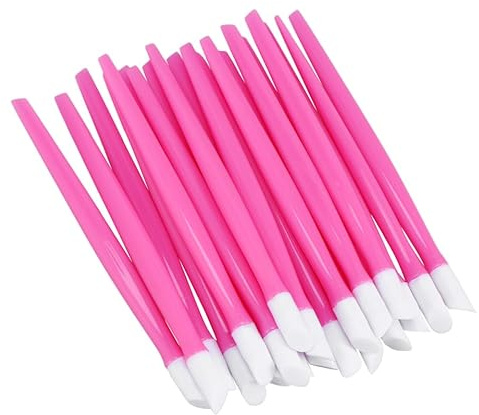 Garneck 20 Stück Nagelhautschieber Aus Gummi Für Perfekte Maniküre – Pferdefüßchen Für Nägel - Ideal Zum Reinigen Und Peelen Der Nagelhaut Rosa