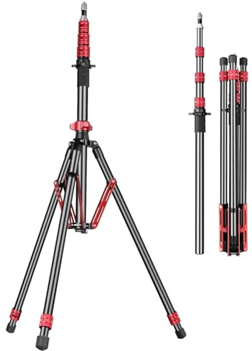 FreeSea Light Stand Aluminum, Adjustable Tripod Stand for Photography, 260cm/102inch Studio Sturdy Tripod for Speedlite Flash Softbox Strobe Light Camera with Carrying Bag