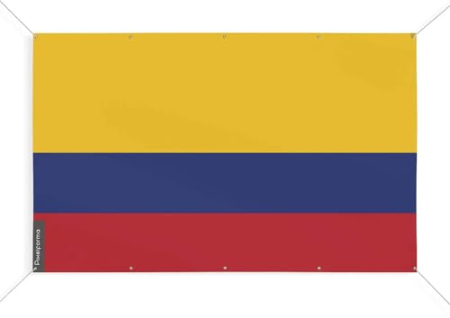 Drapeau Colombie 10 Oeillets en Plusieurs Tailles (S) 130 x 195 cm