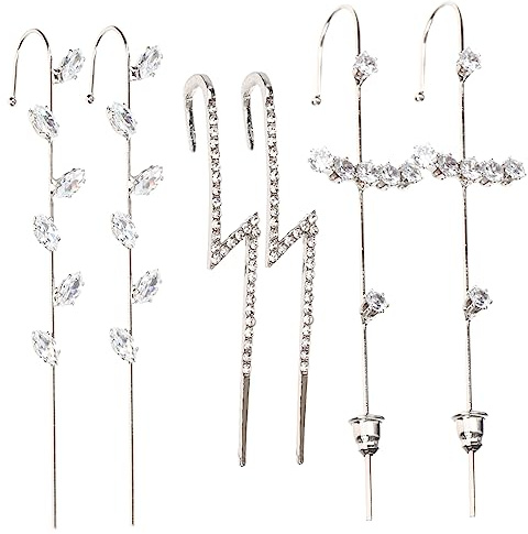 FOMIYES 6pezzi Gancio Per Orecchio Clip Orecchini Per Senza Piercing Accessori Unici Adatti Vari Stili e Colore Classico Facile Indossare e Togliere