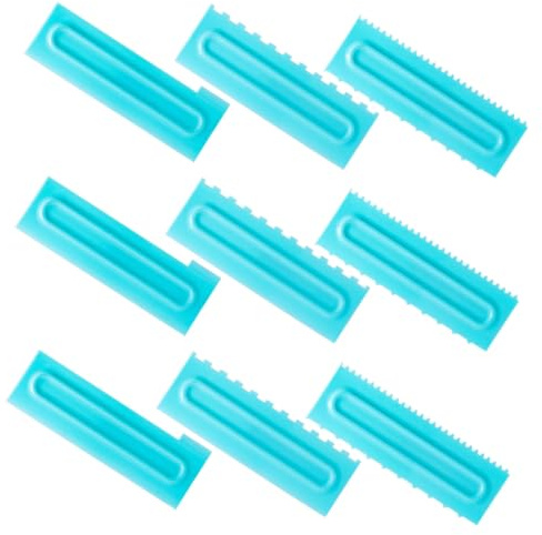 TIDTALEO 9 Pezzi Raschietti per Torte in PP Ergonomici Lisciatore per Glassa e Utensili per Decorazione Dessert Facili da e Resistenti