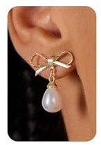 Perlen Ohrringe – 14K Vergoldete Hängende Ohrringe mit Zirkonia Akzenten, Elegante Perlen Ohrhänger für Braut Brautschmuck, Hypoallergene Luxuriöse Hängeohrringe für Hochzeit Verlobung