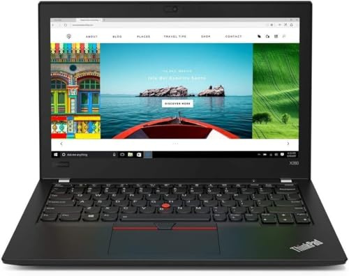 Lenovo Thinkpad X280 Business Laptop, 12.5-Inch (1366x768), Intel Core i5-8350U, 16 GB RAM, 256 GB SSD, QWERTY Keyboard, Windows 11 Pro (Renewed)