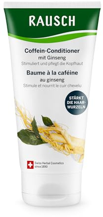 RAUSCH Coffein-Conditioner mit Ginseng 150ml bei Haarausfall | Belebt die Kopfhaut & das Haar kräftigen, vegan & silikonfrei, mit Brennnessel- & Guarana-Extrakt, Schweiz