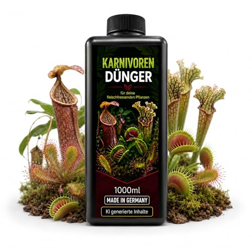 Karnivoren Dünger 1L für fleischfressende Pflanzen wie Venusfliegenfalle | 1000ml Konzentrierter Spezial Flüssigdünger Fettkraut Kannenpflanzen Terrarium Epiphyte Wachstum Sonnentau Kannenpflanze