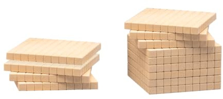 WISSNER® RE-Wood Dienes Hunderterplatten (10 Stück) – Lernspielzeug