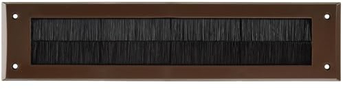 Merriway BH05981 StormSeal Letter Mail Box Brush Cover Draught Excluder for Internal Use, 343 x 80mm (13.1/2 inch x 3.1/8 inch) - Brown