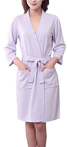 OKSakady Män och Kvinnor Bomull Våffla Kimono Badrock Spa Robe
