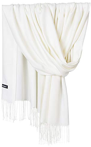 YAOMEI Unisex Damen Herren Schal Schlauchschal, 2018Winter Feinstrick Halstücher Stolen Umschlagtücher Schal Warmes Halstuch (78.74 * 27.56 Zoll (200cm * 70cm), Weiß)
