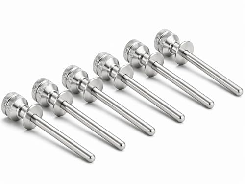 FERPASA® - Bloqueo de Seguridad para Ventana Corredera y Persiana – Pack de 6 Unidades – Acabado Cromo – Pasador-Seguro para Hogar, Protección Antirrobo y Anticaídas para Niños y Mascotas