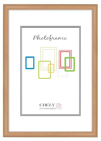 CHELY INTERMARKET. Marco de foto de madera 40x60cm (Madera) MOD-280. Estilo minimalista. Ideal para fotografías, títulos universitarios y certificados. Perfil con forma redondeada.(280-40x60-1)