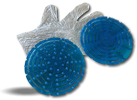 Kibros Pack 6 écrans urinoir anti-splash Ø 17 cm menthe bleu | Anti-bactéries, filtre, couleur bleu roi, s'adapte à tous les urinoirs, idéal hôtel restaurant.