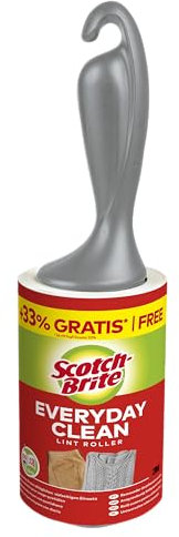 Scotch-Brite Spazzola Adesiva Levapelucchi - 1 Rullo 75 Fogli - Ottimo per peli di Animali, Abbigliamento, Mobili