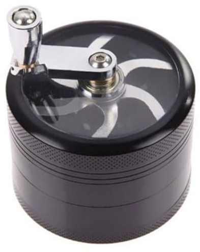 1.5 Inche Hand Seasoning Spice Cracker Crusher Grinder with Handle(Black)
