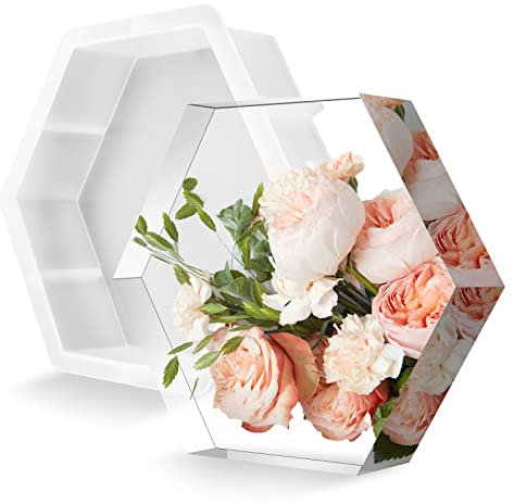 Groß Resin Silikonformen Epoxidharz Große Epoxidharz Formen Silikonform Gießform Resin Epoxidharz Herzform Silikonform Dekorationen für Desktop Dekorationen Getrocknete Blumen Buchstützen Harzgießen