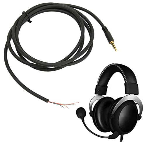 Headset Repair Cable, for, 1.5m 4.9ft Gaming Headsets Replacement Cord, OFC Core Headphone Sound Cord, for Headphone Headset Earphone Microphone Cable Repair