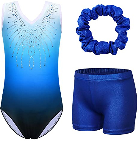 ZNYUNE Kinder Mädchen Gymnastik Trikot Gymnastikanzug ärmellos Klassisch